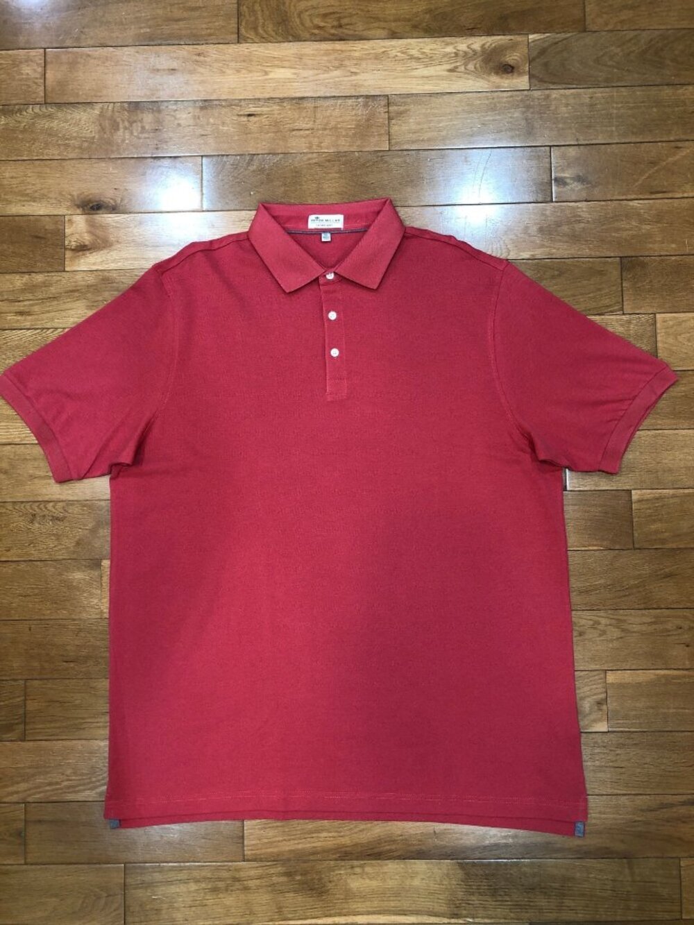 Peter Millar Crown Soft Pima Cotton Silk Blend Short Sleeve Red Polo Size XL